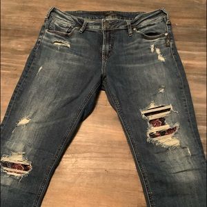 Nearly new SILVER jeans.